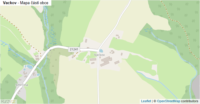 Vackov - mapa části obce