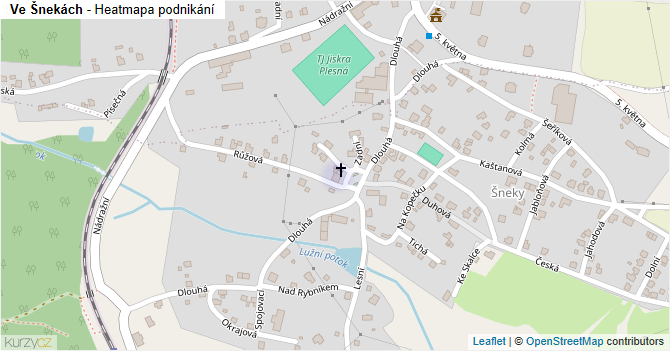 Ve Šnekách - mapa podnikání