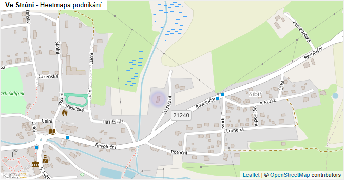Ve Stráni - mapa podnikání