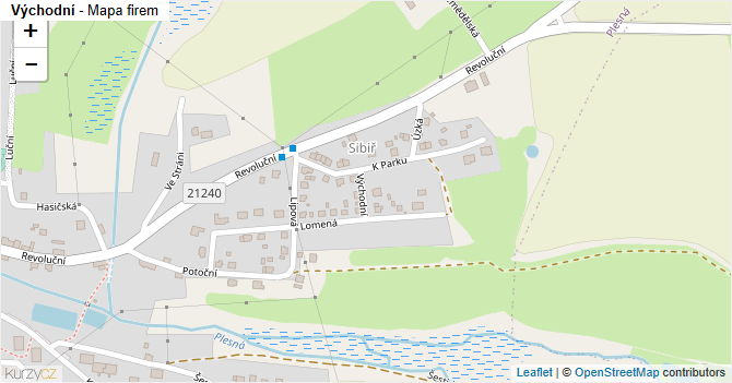 Východní - mapa firem