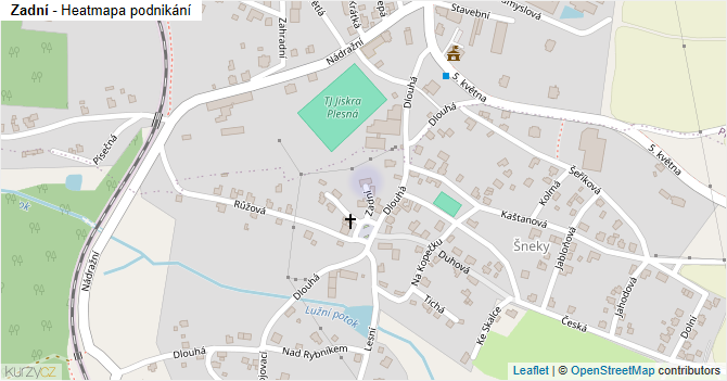 Zadní - mapa podnikání