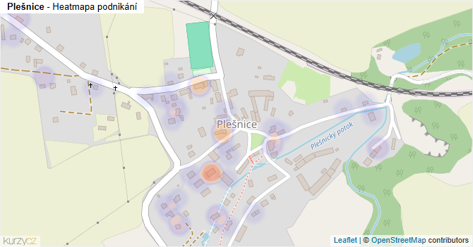 Plešnice - mapa podnikání