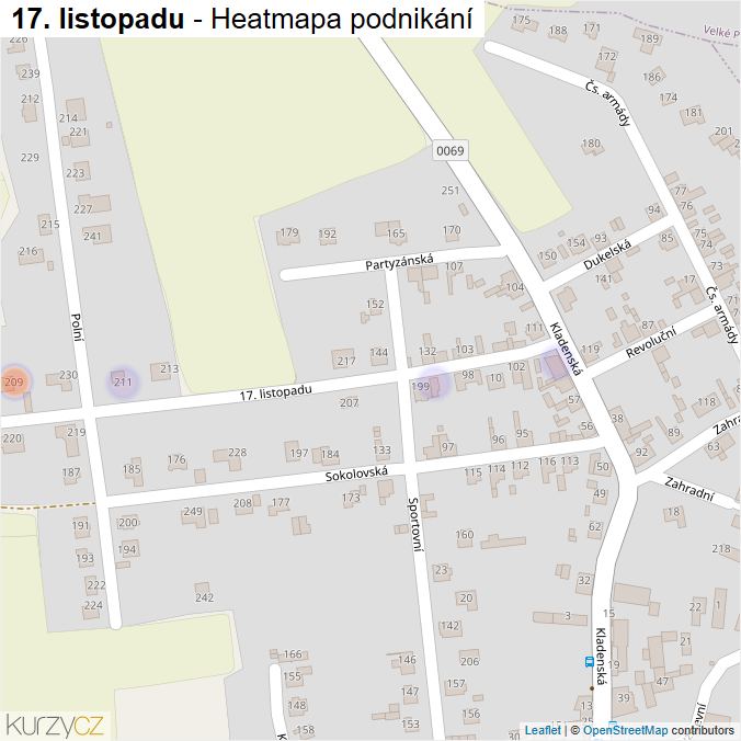 Mapa 17. listopadu - Firmy v ulici.
