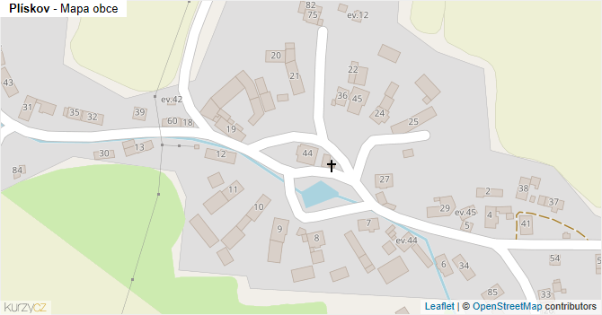 Plískov - mapa obce