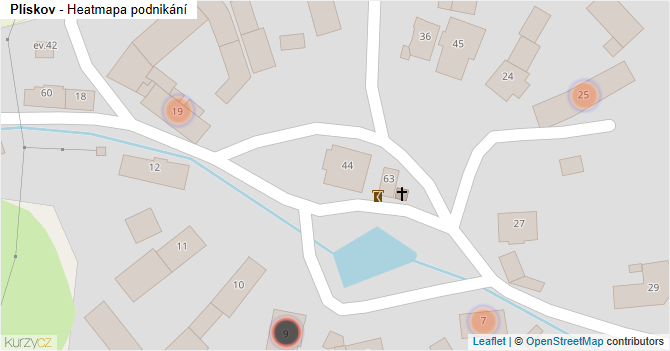 Plískov - mapa podnikání