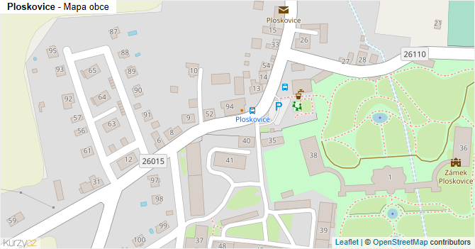 Ploskovice - mapa obce