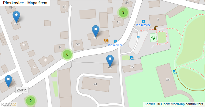 Ploskovice - mapa firem