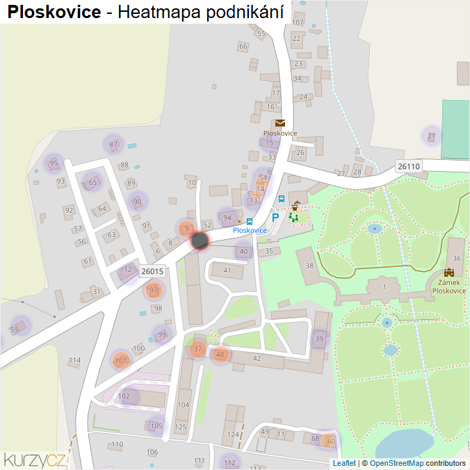 Mapa Ploskovice - Firmy v části obce.