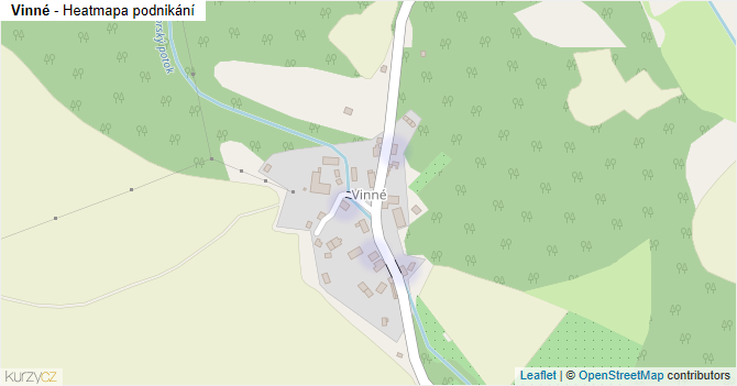 Vinné - mapa podnikání