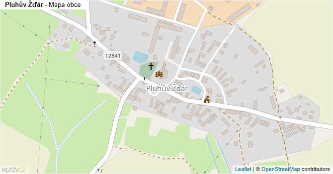 Pluhův Žďár - mapa obce