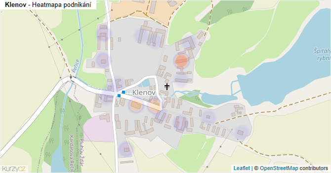 Klenov - mapa podnikání