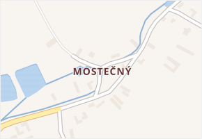 Mostečný v obci Pluhův Žďár - mapa části obce