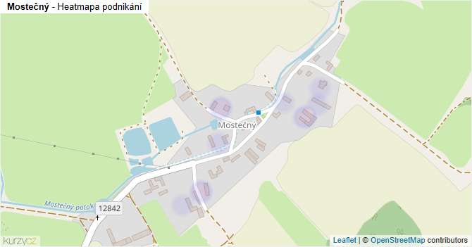 Mostečný - mapa podnikání