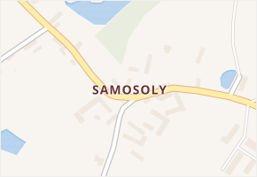 Samosoly v obci Pluhův Žďár - mapa části obce