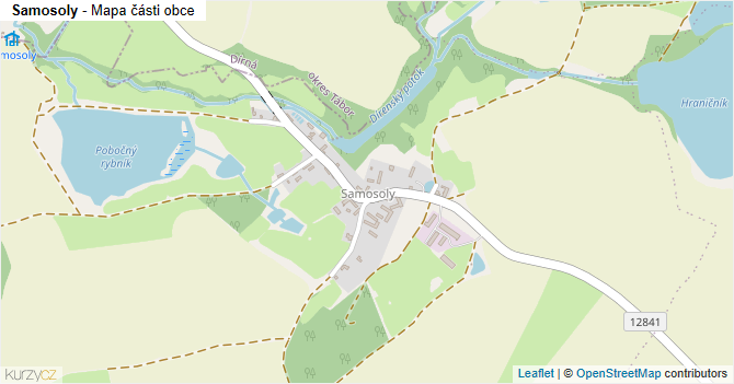 Samosoly - mapa části obce
