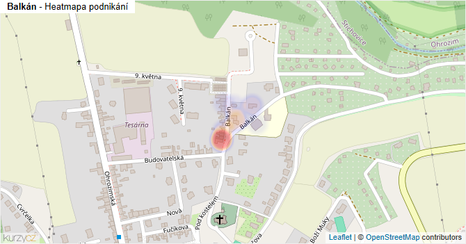 Balkán - mapa podnikání