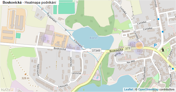 Boskovická - mapa podnikání