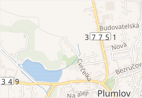 Cvrčelka v obci Plumlov - mapa ulice