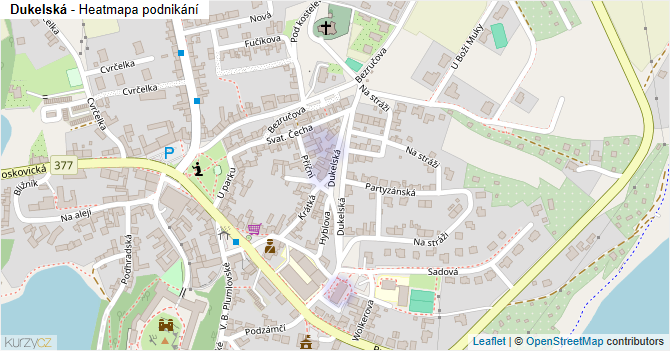 Dukelská - mapa podnikání