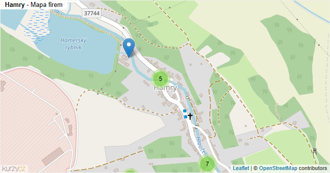 Hamry - mapa firem
