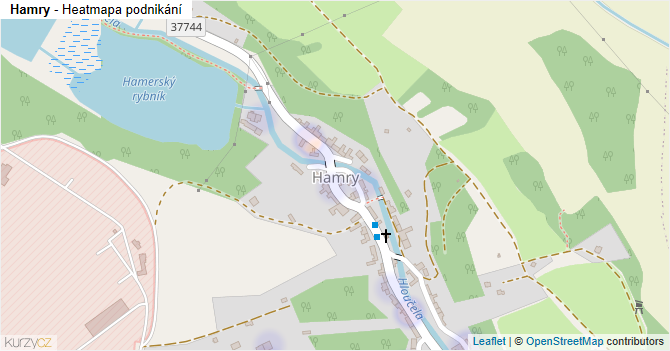 Hamry - mapa podnikání