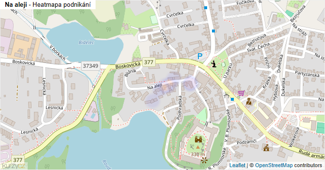 Na aleji - mapa podnikání