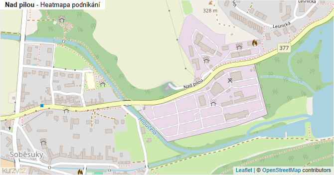 Nad pilou - mapa podnikání