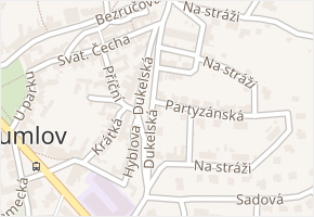 Partyzánská v obci Plumlov - mapa ulice