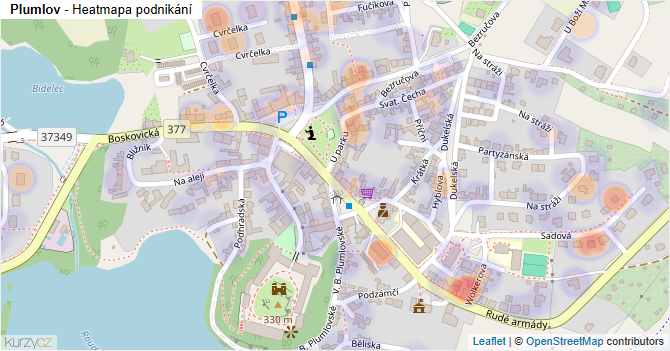 Plumlov - mapa podnikání