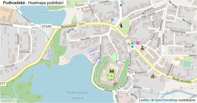 Podhradská - mapa podnikání