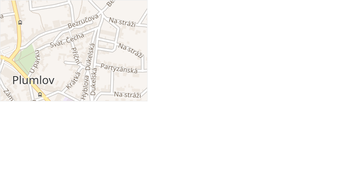 Příční v obci Plumlov - mapa ulice