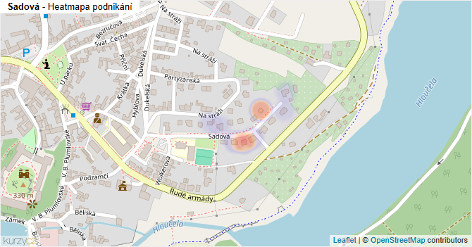Sadová - mapa podnikání