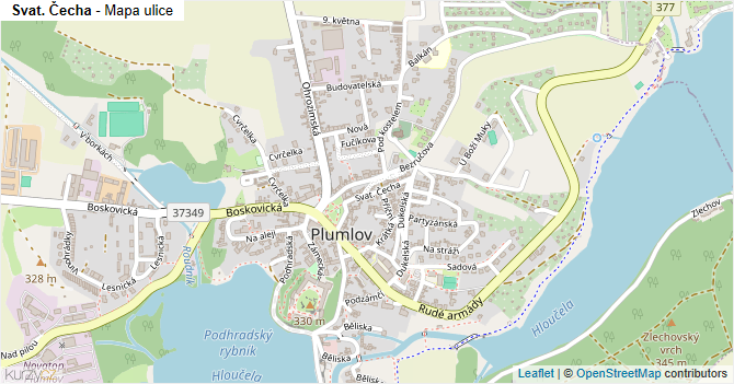 Svat. Čecha - mapa ulice