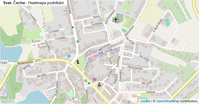 Svat. Čecha - mapa podnikání