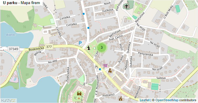 U parku - mapa firem