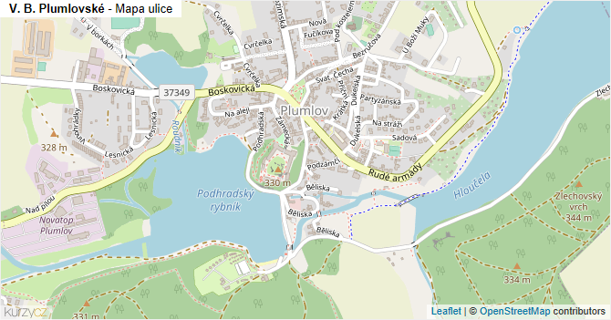 V. B. Plumlovské - mapa ulice