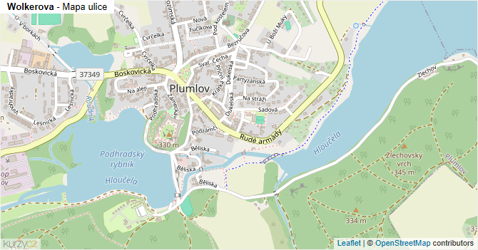 Wolkerova - mapa ulice