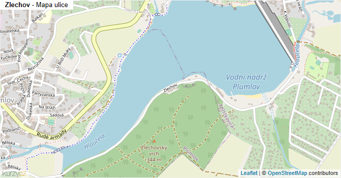 Zlechov - mapa ulice