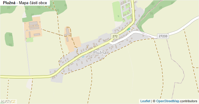 Plužná - mapa části obce