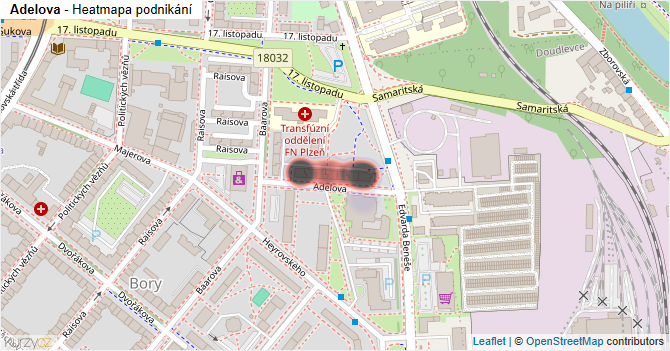Adelova - mapa podnikání