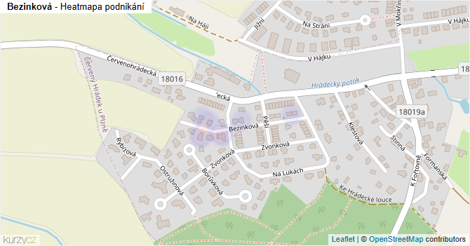 Bezinková - mapa podnikání