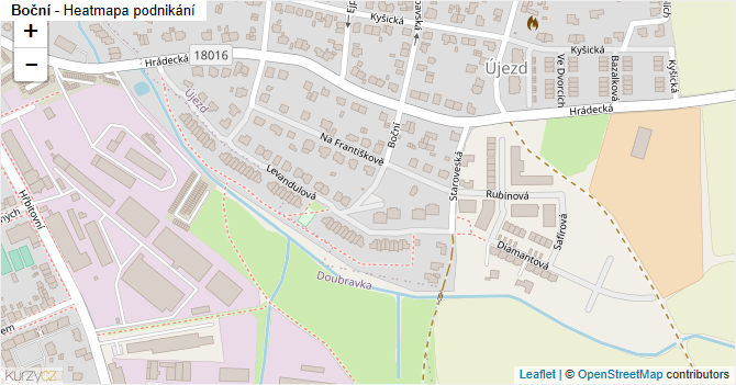 Boční - mapa podnikání