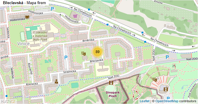 Břeclavská - mapa firem