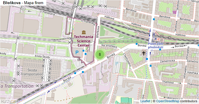 Břeňkova - mapa firem