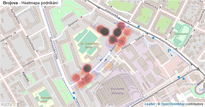 Brojova - mapa podnikání