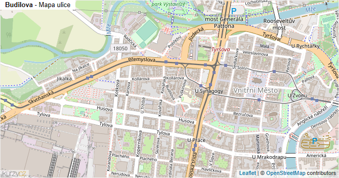 Budilova - mapa ulice