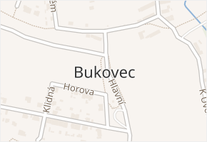 Bukovec v obci Plzeň - mapa části obce