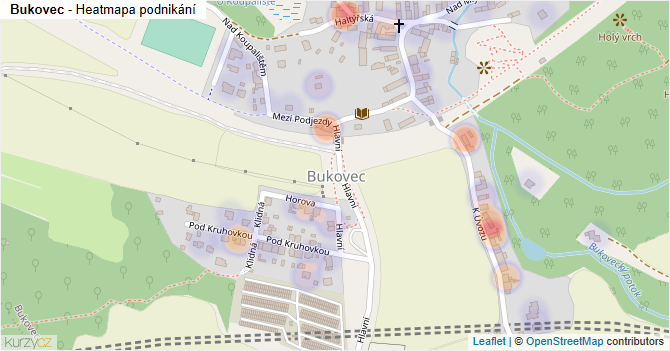 Bukovec - mapa podnikání