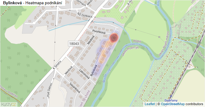 Bylinková - mapa podnikání