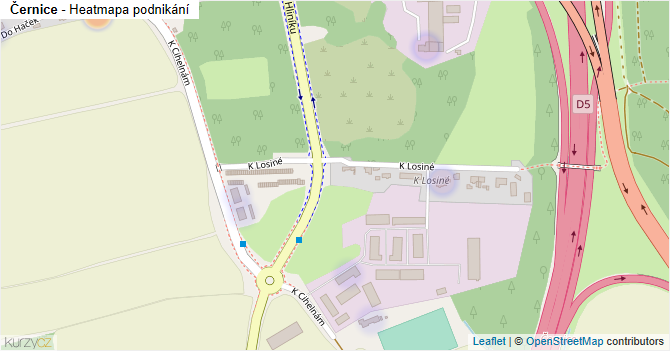 Černice - mapa podnikání